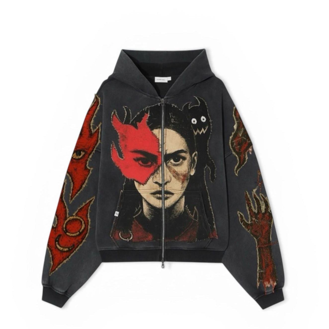 Scared Hero Hoodie (PREORDER) – Washed Black